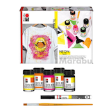 Artikelbild 1 für Marabu Neon Stoffmalfarben farbsortiert, 5 St., Artikelnummer 399887