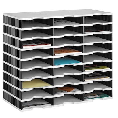 Artikelbild für styro Sortierstation Styrodoc grau/schwarz mit 27 Fächern, Artikelnummer 435818