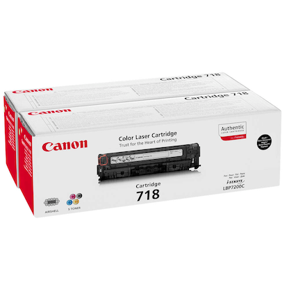 Artikelbild 2 für Canon 2x 718 BK schwarz Toner, 2er-Set, Artikelnummer 341002