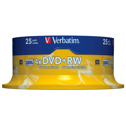 Artikelbild für verbatim DVD+RW 4,7 GB wiederbeschreibbar, 25 St., Artikelnummer 239384