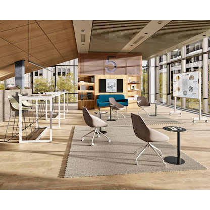 Artikelbild 4 für meet powered by PAPERFLOW Stehtisch easyDesk weiß rechteckig, Vierkantrohr weiß, 114,0 x 75,0 x 110,0 cm, Artikelnummer 513337