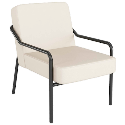 Artikelbild für medso powered by PAPERFLOW Sessel MEDSO M creme schwarz Kunstleder 58,0 x 74,3 x 73,6 cm, 1 St., Artikelnummer 522076