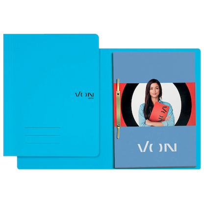 Artikelbild 5 für VON LEITZ Schnellhefter Karton hellblau DIN A4, 1 St., Artikelnummer 669677