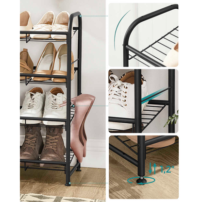 Artikelbild 9 für SONGMICS Schuhregal schwarz 68,5 x 27,5 x 65,0 cm, 1 St., Artikelnummer 760149