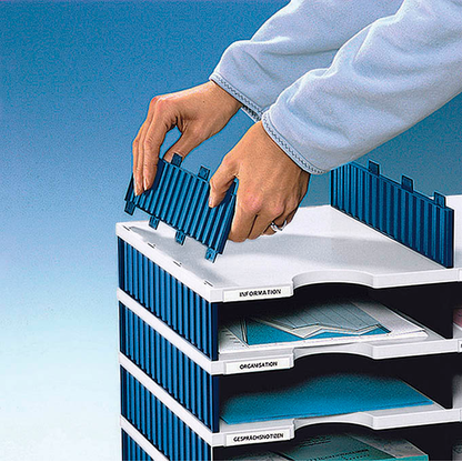 Artikelbild 2 für styro Sortierstation Styrodoc grau/blau mit 36 Fächern, Artikelnummer 435958