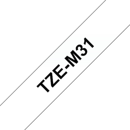 Artikelbild 4 für brother Schriftband TZe-M31 TZEM31, 12 mm, schwarz auf transparent, 1 St., Artikelnummer 224562