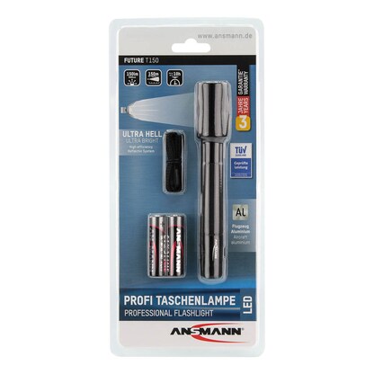 Artikelbild 8 für ANSMANN FUTURE T150 LED Taschenlampe schwarz 15,4 cm, 5.000 Lux, 150 Lumen, 3 W, 1 St., Artikelnummer 361497