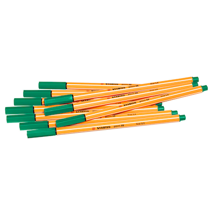 Artikelbild für STABILO point 88 Fineliner grün 0,4 mm, 10 St., Artikelnummer 329045