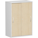 Artikelbild 1 für geramöbel Schiebetürenschrank Flex, S-383502-AL lichtgrau, ahorn 2 Fachböden 80,0 x 42,5 x 118,2 cm, Artikelnummer 877011