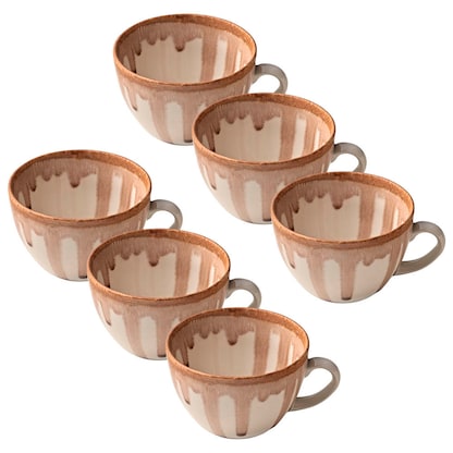 Artikelbild für HEART & SOUL Kaffeetassen Perfect Match Oyster braun 0,34 l, 6 St., Artikelnummer 107027