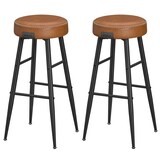 Artikelbild 1 für VASAGLE Barhocker LBC090K01 braun Kunstleder, 2 St., Artikelnummer 261239