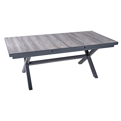 Artikelbild für Garden Pleasure Gartentisch RANA grau rechteckig 100,0 x 200,0 / 260,0 x 77,0 cm, Artikelnummer 311207