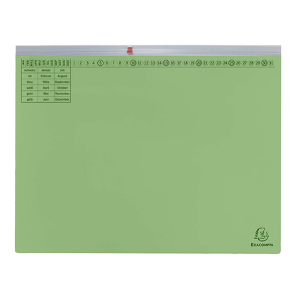 Artikelbild für Exacompta Hängehefter Exaflex Karton grün DIN A4 1x Amtsheftung, 25 St., Artikelnummer 111075