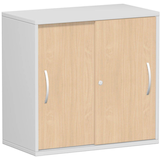 Artikelbild 1 für geramöbel Schiebetürenschrank Flex, S-382502-BL lichtgrau, buche 1 Fachboden 80,0 x 42,5 x 79,8 cm, Artikelnummer 877030