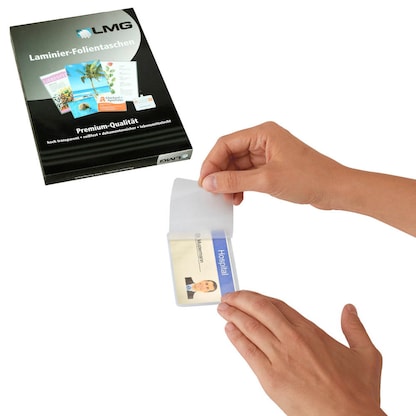 Artikelbild für LMG Laminierfolien glänzend für Ausweisformat 125 micron, 100 St., Artikelnummer 256487