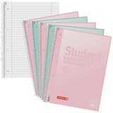 Artikelbild 1 für BRUNNEN Collegeblöcke Student Pastell Lineatur 27 liniert DIN A4 Innen- und Außenrand, 5 Blöcke, Artikelnummer 707564