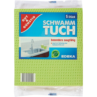 Artikelbild für GUT&GÜNSTIG Schwammtücher Naturfaser, 5 St., Artikelnummer 729891