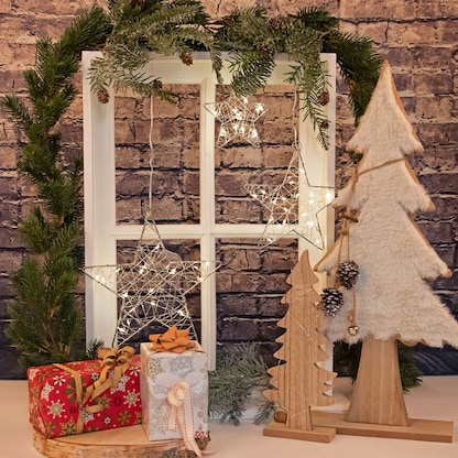 Artikelbild 13 für Idena Metallsterne LED Dekoleuchten weiß, 3 St., Artikelnummer 761922