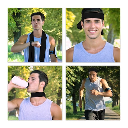 Artikelbild 7 für relaxdays Kühltücher 10027811_46 schwarz, 2 St., Artikelnummer 140826