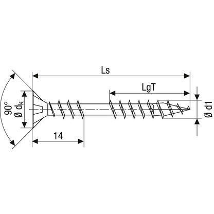 Artikelbild 5 für SPAX® Verlegeschrauben T20 Senkkopf WIROX 0541010450705 4,5 mm x 70 mm, 500 St., Artikelnummer 397798