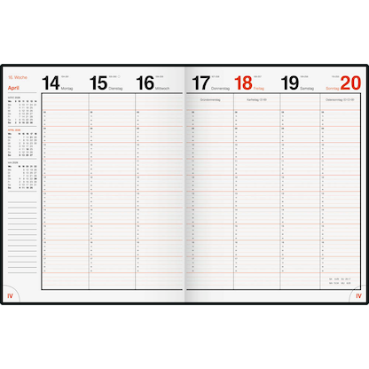 Artikelbild 3 für rido idé Buchkalender magnum 2026 schwarz, 1 St., Artikelnummer 594851