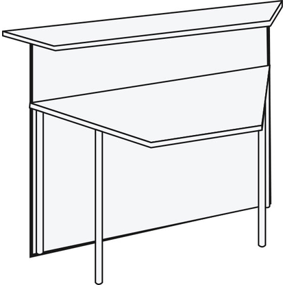 Artikelbild 5 für Kerkmann Anbautheke gerade, weiß, nussbaum 145,0 x 92,0 x 108,0 cm, Artikelnummer 261697