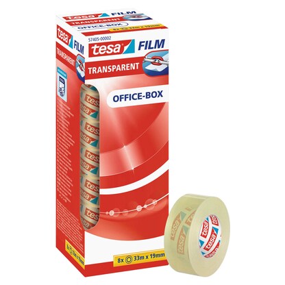 Artikelbild für tesa OFFICE-BOX Klebefilm transparent 19,0 mm x 33,0 m 8 Rollen, Artikelnummer 138768