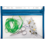 Artikelbild 1 für VELOFLEX Reißverschlussbeutel VELOBAG® DIN A5 transparent/blau 0,3 mm, 1 St., Artikelnummer 474585