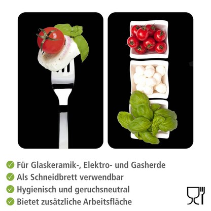 Artikelbild 4 für WENKO Herdabdeckplatten Caprese schwarz, 2 St., Artikelnummer 532277