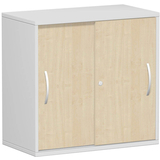 Artikelbild 1 für geramöbel Schiebetürenschrank Flex, S-382502-AL lichtgrau, ahorn 1 Fachboden 80,0 x 42,5 x 79,8 cm, Artikelnummer 877062