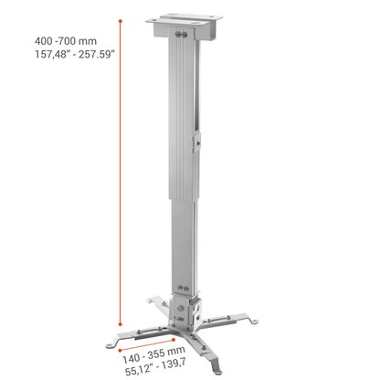 Artikelbild 3 für celexon Beamer-Deckenhalterung Multicel 4070W weiß, Artikelnummer 693493