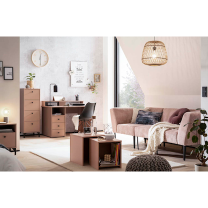 Artikelbild 4 für MÖBELPARTNER Smash Beistelltische-Set rechteckig Holzwerkstoff orange, 2 St., Artikelnummer 255097