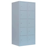 Artikelbild 1 für LÜLLMANN Schließfachschrank lichtgrau 523920, 10 Schließfächer 80,0 x 50,0 x 190,0 cm, Artikelnummer 184859