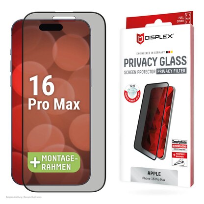 Artikelbild für DISPLEX® Privacy Glass Display-Blickschutzglas für Apple iPhone 16 Pro Max, Artikelnummer 700466