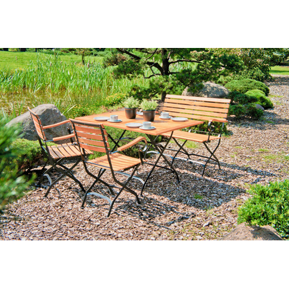 Artikelbild 2 für Garden Pleasure Gartenstühle mit Armlehnen Wien braun, 2 St., Artikelnummer 230862