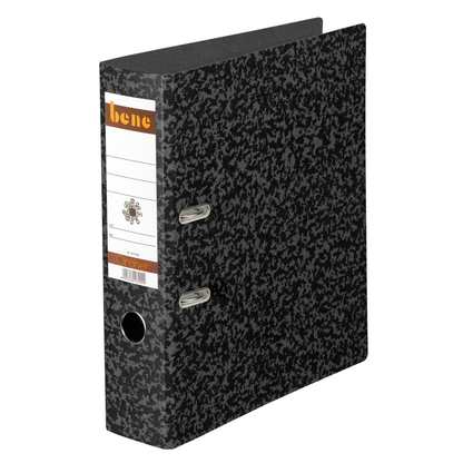 Artikelbild für bene Hartpappe Ordner schwarz marmoriert Karton 8,0 cm DIN A4, 1 St., Artikelnummer 415174