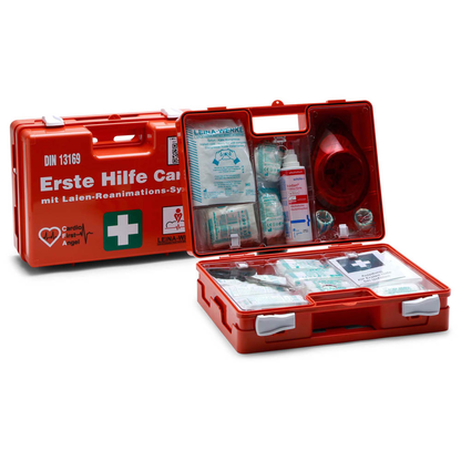 Artikelbild 2 für LEINA-WERKE Erste-Hilfe-Koffer Maxi Cardio DIN 13169 + Erweiterung orange, Artikelnummer 430409