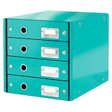 Artikelbild 1 für LEITZ Schubladenbox Click & Store eisblau 60490051, DIN A4 mit 4 Schubladen, 1 St., Artikelnummer 211538