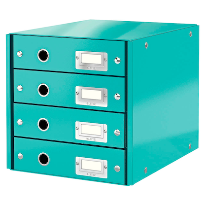 Artikelbild für LEITZ Schubladenbox Click & Store eisblau 60490051, DIN A4 mit 4 Schubladen, 1 St., Artikelnummer 211538