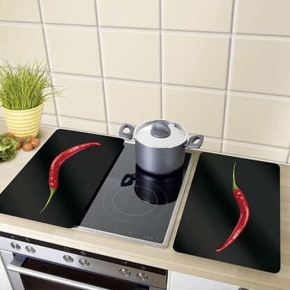 Artikelbild 4 für WENKO Herdabdeckplatten Hot Peperoni schwarz, 2 St., Artikelnummer 530394