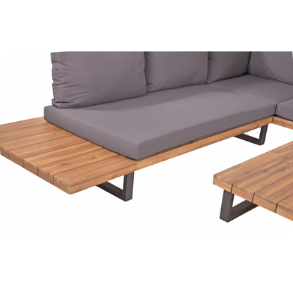 Artikelbild 8 für Garden Pleasure Loungegruppe ACAPULCO anthrazit, schwarz Holz, Metall, 13-teilig, Artikelnummer 897732