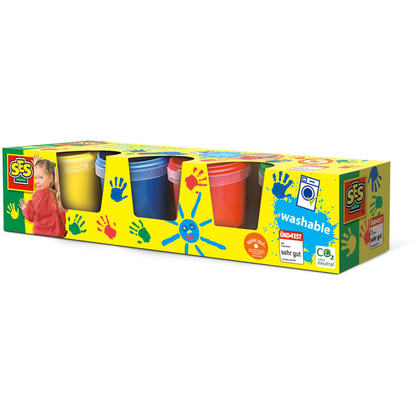 Artikelbild 5 für SES Creative® Fingerfarben farbsortiert 4x 150,0 ml, 1 St., Artikelnummer 110348