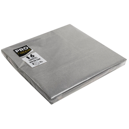 Artikelbild für PROnappe Servietten silber 2-lagig 33,0 x 33,0 cm, 16 St., Artikelnummer 362077