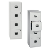 Artikelbild 1 für BISLEY Home PFA 4 Hängeregistraturschrank lichtgrau 4 Schubladen 41,3 x 40,0 x 132,1 cm, 1 St., Artikelnummer 728725