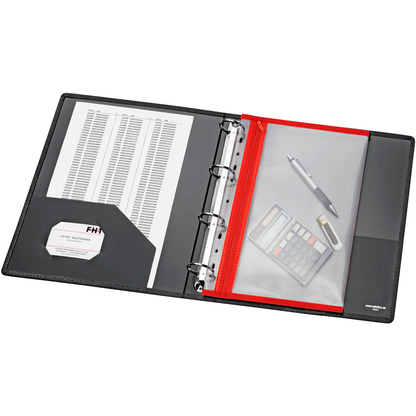 Artikelbild 2 für VELOFLEX Reißverschlussbeutel VELOBAG® DIN A4 transparent/rot 0,3 mm, 1 St., Artikelnummer 474726