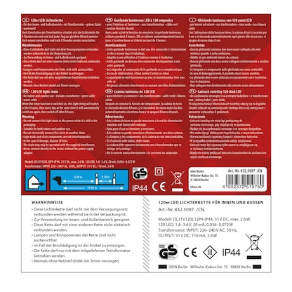 Artikelbild 15 für Idena 120er LED Lichterkette grün 20,0 m, 1 St., Artikelnummer 638284