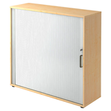 Artikelbild 1 für HAMMERBACHER 1733S Rollladenschrank ahorn, silber 2 Fachböden 120,0 x 40,0 x 110,0 cm, Artikelnummer 862449