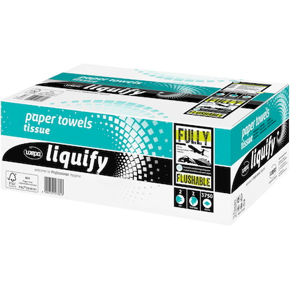 Artikelbild für wepa Papierhandtücher 276580 liquify Interfold-Falzung 2-lagig 3.750 Tücher, Artikelnummer 115693