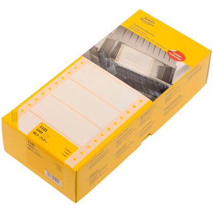 Artikelbild für 6.000 AVERY Zweckform Computer-Endlosetiketten 5101 weiß 88,9 x 23,0 mm, Artikelnummer 557431