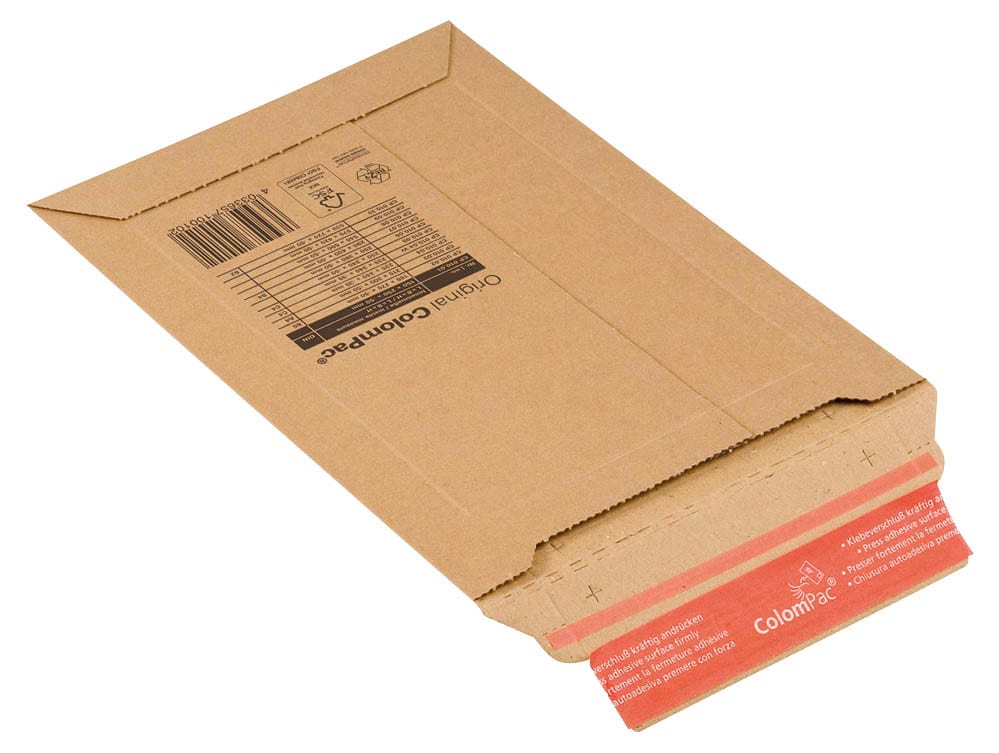 ColomPac Versandtasche, aus brauner Wellpappe, DIN A4